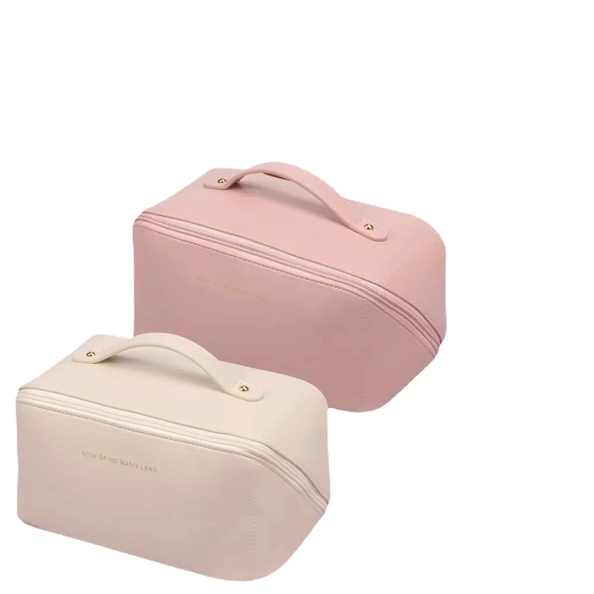 Large Capacity Waterproof PU Leather Travel Makeup Cosmetic Bag Pouch