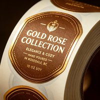 Autocollants en vinyle respirants, résistants à la chaleur, imperméables, avec logo personnalisé en feuille d'or, code-barres, adhésifs pour cosmétiques et parfums