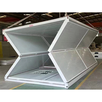 Casa Contenedor Plegable de Dos Pisos Prefabricada Portátil de Bajo Costo, Unidades de 20/40 pies, Panel Sándwich, Diseño Moderno para Uso en Exteriores, Escuelas y Hoteles