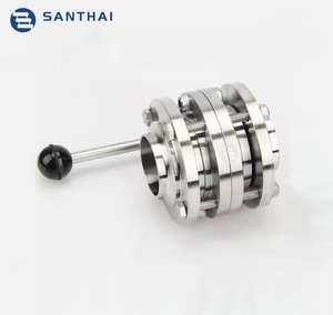 วาล์วผีเสื้อแบบสุขภัณฑ์ <span class=keywords><strong>SANTHAI</strong></span> ST-V1023 3PC ชนิด SS304L สำหรับระบายความร้อนของเหลว ขนาดพอร์ต 1/2 นิ้ว-8 นิ้ว รับประกัน 3 ปี สำหรับระบบ AI - Product Image 4