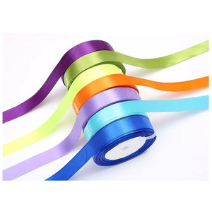 Pita Satin Grosgrain Poliester 100% Daur Ulang Cetak Embos dengan Logo Merek untuk Pembungkus Kado Khusus - Product Image 2