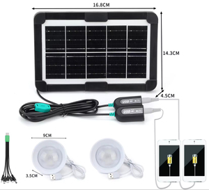 6V3W Mini Solar Panel with USB Stabilizer Portable 5-in-1 Cable Charger for Phones Small Size Garden Application Solar Panel - Product Image 3