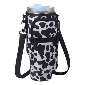 Wholesale Polyester Waterproof Portable Letter Insulated Sleeve <b>Adjustable</b> Shoulder <b>Strap</b> 40oz Tumbler Mugs Holder Bag Phone - Product Image 6