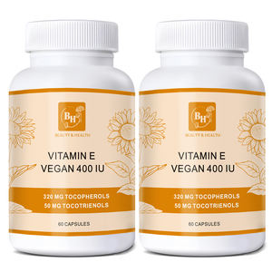 Vente en gros Vitamine E 400 LU Naturel Vegan Suppléments Mélange de Tocophérols Tocotriénols Soins de la Peau Vitamine E 60 Capsules - Product Image 5