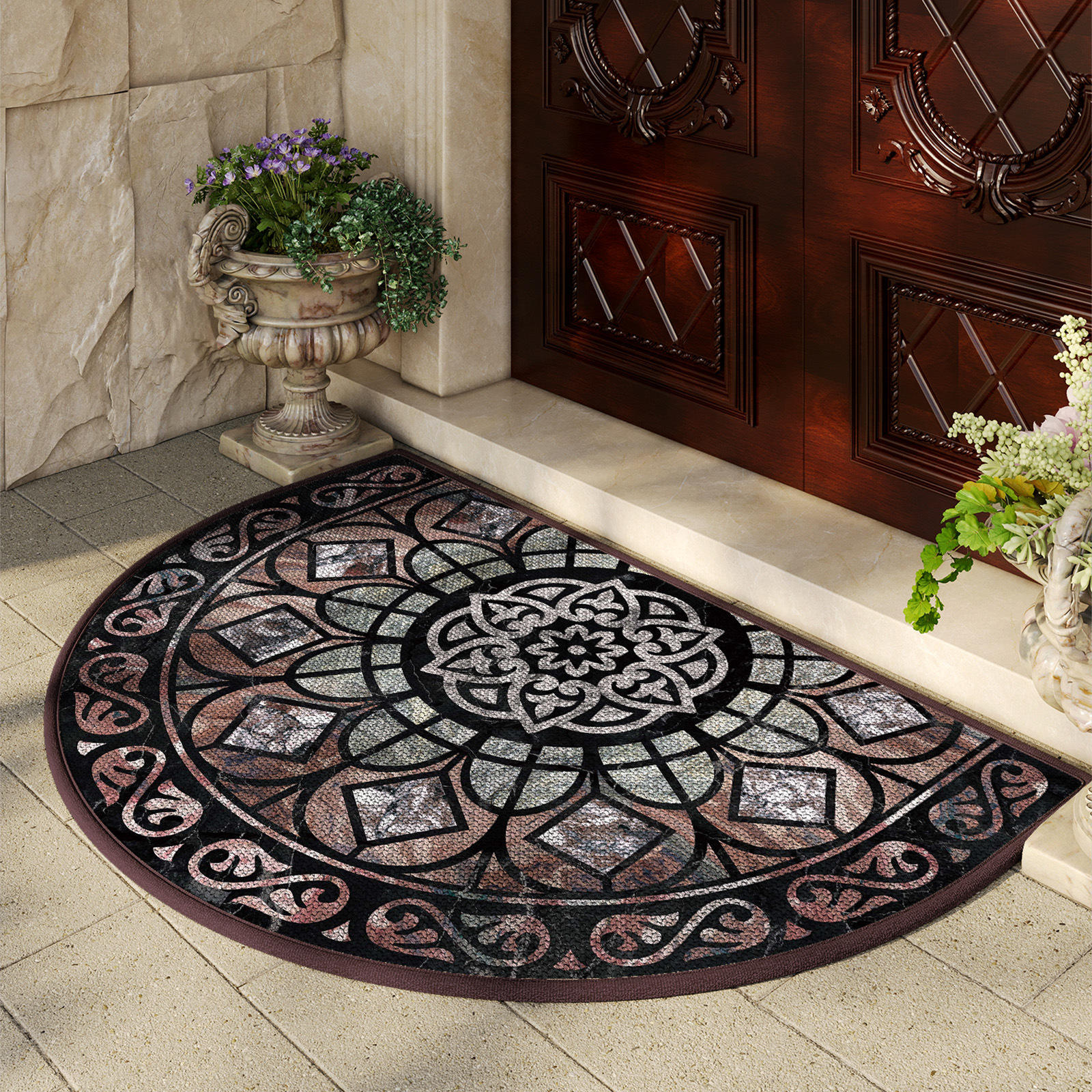 Semelle en caoutchouc de chanvre Sally - Rouge Aurora