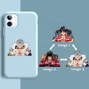 Autocollants de téléphone 3D lenticulaires promotionnels à effet animé, étanches, impression couleur intégrale, design <span class=keywords><strong>anime</strong></span> personnalisé, petit autocollant 3D à effet animé - Product Image 2