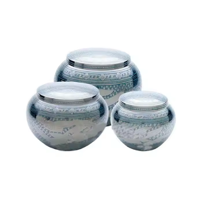 Set of 3 Small Cremation Urns for <b>Ashes</b> <b>Keepsake</b> Memorial Containers Metal Funeral Burial Storage Mini Urn Collection - Product Image 2