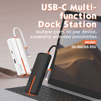 LDNIO Adaptor Multi-fungsi Tipe C HUB 6 in 1 Docking Station USB C Hub untuk Mac Pro USB 3.0 Splitter Aksesoris Komputer