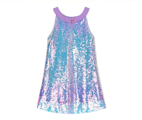 Couleur Taille Conception Personnalisation Robe d'été vie quotidienne filles robe paillettes filles robes