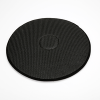 Coussin de siège rotatif antidérapant en coton EVA, lavable et rembourré, fin (0,2-0,4 pouces) Rond de 44 cm de diamètre pour voiture, bureau et maison