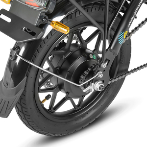 Bicyclette électrique pliable en acier à haute teneur en carbone, équipement électronique sans balais 250W-350D, batterie intégrée, 14 pouces, entrepôt européen - Product Image 3