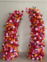 Fleurs artificielles colorées faites à la main pour la décoration de la remise des diplômes et de Noël, centres de table de mariage et décorations de chemins de table