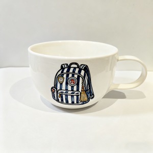 Customizable Handpainted Ceramic Mug with Unique Satchel Bag Pattern - Perfect for Coffee Lovers