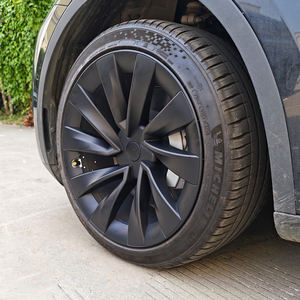 Enjoliveurs de roue <span class=keywords><strong>20</strong></span> <span class=keywords><strong>pouces</strong></span> noir mat 4 pièces, remplacement, enjoliveurs à clipser, protègent les moyeux, accessoires Tesla Model Y Juniper 2025 - Product Image 6