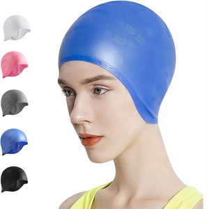 Chapeau <span class=keywords><strong>de</strong></span> natation imperméable <span class=keywords><strong>de</strong></span> protection d'oreille anti-fuite <span class=keywords><strong>de</strong></span> silicone <span class=keywords><strong>de</strong></span> couleur pure pour des hommes femmes - Product Image 3