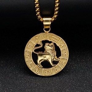 Collana con Ciondolo Zodiacale in Acciaio Inossidabile, 12 Costellazioni Astrologiche, Vendita all'Ingrosso - Product Image 5