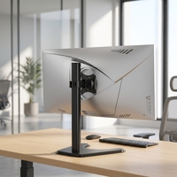 Nouveau support de moniteur robuste pour bureau, base pour écran de 17 à 32 pouces, support VESA, support d'écran d'ordinateur autoportant, inclinaison à 90 degrés, charge maximale de 10 kg