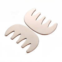 Peigne Gua Sha en acier inoxydable pour le remodelage du visage, le lifting de la mâchoire et le massage du cuir chevelu, outil antistatique pour les soins capillaires et le bien-être