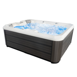 2025年新款高品质热水浴缸1-4人户外水疗浴缸户外热水按摩浴缸带盖蓝牙音箱LED灯 - Product Image 6