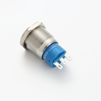ELEWIND Interrupteur à clé 2 positions en acier inoxydable 22mm (PM222F-11Y/21B) Fonctionnement momentané 250v Tension max.