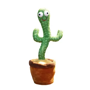 Hot product funny electronic shake talking dancing cactus plush toy