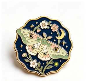 Broche de Metal Esmaltado con Diseño de Mariposa y Flores, Chapado en Oro, para Solapa, Ideal para Regalo de Boda o Fiesta - Product Image 2