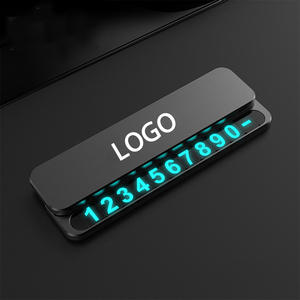 ป้ายจอดรถชั่วคราวแบบหมุนได้ ทำจากอะลูมิเนียมอเนกประสงค์ พร้อมช่องใส่เบอร์โทรศัพท์ อุปกรณ์ตกแต่งรถยนต์ - Product Image 2