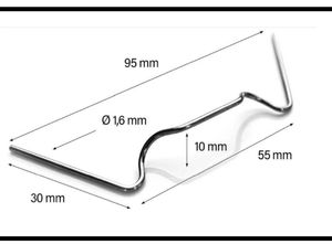 50 attaches de fixation pour panneaux de serre, type W, épaisses, en acier inoxydable, pour jardinage et fleuristes - Product Image 6