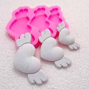 Angel Wings <b>Silicone</b> Mold 3 Pcs Pink For Cake Decoration <b>Baking</b> Chocolate Fondant Molding - Product Image 1