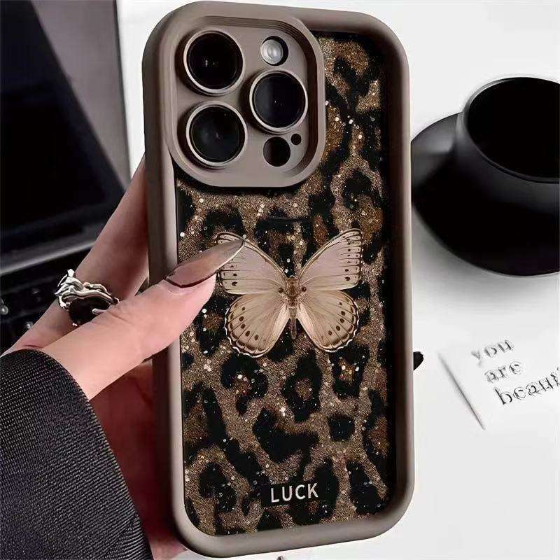 New Series - Butterfly Leopard Print Pattern Shockproof Protective ...
