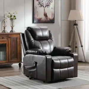 كرسي استرخاء يدوي من الجلد الصناعي عالي الجودة من SANS, كرسي أريكة لتدليك غرفة المعيشة