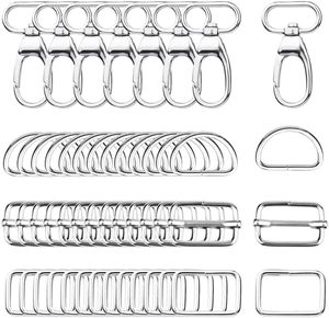 Juego de Herrajes para Bolsos PCS: Ganchos Giratorios, Anillas en D, Hebillas Deslizantes y Anillas Rectangulares en Varios Colores - Product Image 1