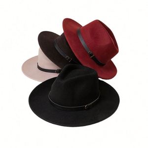 Collection Automne Hiver 2022 : Chapeaux Fedora en Laine Personnalisés, Chapeaux Colorés, Sombreros en Feutre à Large Bord pour Adultes, Fez Simples pour Fêtes - Product Image 2