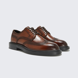 Moda de lujo con clase Formal Caballero Derby Zapatos de vestir para los hombres de cuero genuino - Product Image 1