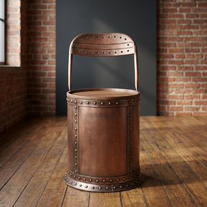 Antique Copper Plated Iron Dining Chair Industrial Indian Design Dining Room Home Hotel Furniture Durable Metal Material - Product Image 2