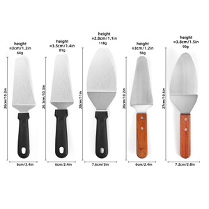 Ensemble de spatules à gâteau en acier inoxydable, 5 pièces, outils de pâtisserie, retourneur à pizza et à fromage, ustensiles de cuisine durables pour la pâtisserie - Product Image 5