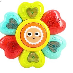 Instrumentos musicales Montessori <span class=keywords><strong>para</strong></span> bebés, juguetes musicales, forma de flor de sol, luces multifunción, música eléctrica, juguetes de tambor de mano - Product Image 1