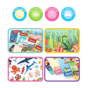 KEYBABY Jouets Personnalisés pour Bébé Autocollants Statiques Thème <span class=keywords><strong>Corail</strong></span> et Fond Marin Autocollants Recyclables et Amovibles - Product Image 6