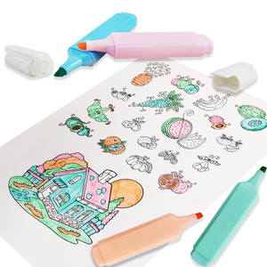 Khy <span class=keywords><strong>Highlighter</strong></span> bút phẳng bàn chải tip cho trẻ em màu sắc tươi sáng huyền diệu Macaron Huỳnh Quang <span class=keywords><strong>Highlighter</strong></span> Bút Bộ - Product Image 3