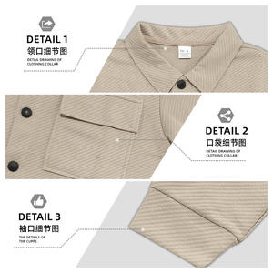 เสื้อเชิ้ตแขนยาวลำลองสำหรับผู้ชาย TAM รุ่น Autumn ผ้าทวิลสีพื้น ทรงเข้ารูป ระบายอากาศได้ดี ปกเสื้อแบบแจ็คเก็ต เหมาะสำหรับใส่พักผ่อน - Product Image 4