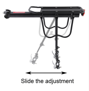 Portaequipajes Trasero de Acero para Bicicleta, Soporte para Bolsa de Ciclismo, para Bicicletas de 22-27'', Color Negro, Alta Resistencia - Product Image 3