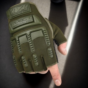 Gants de moto d'équitation de motocross résistants aux coupures demi-doigt de sécurité logo personnalisé vente en gros - Product Image 5