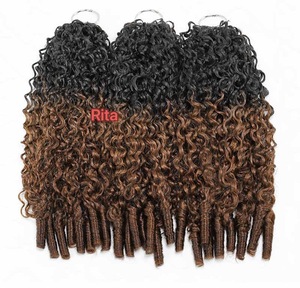 Extensiones de Cabello Humano Virgen con Nudos Milagrosos y Plumas, Trenzas de Ganchillo Rizadas Birmanas, Envío en Dos Días - Product Image 6