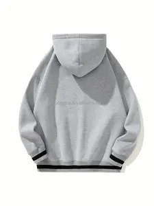 Chándal Deportivo con Capucha y Bolsillos, Bordado OEM de Alta Calidad, 400 g/m², Algodón, Impresión 3D Personalizada, Talla Grande, Invierno - Product Image 2