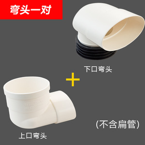 Outil de relocalisation de tuyau de vidange de siège de toilette à tube plat anti-obstruction réglable avec accessoires de toilette épaissis, siphons de plomberie - Product Image 3