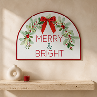 Cadre photo élégant en alliage d'aluminium irrégulier style Art Déco avec impression Joyeux Noël pour décoration murale intérieure de Noël