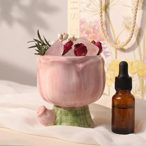 Pink Tulip Dried Flower Crystal <b>Diffuser</b> Stone Set Smokeless Aroma Gift Box Bedroom Decor Birthday Gift - Product Image 2