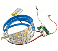 Kit DIY Veilleuse USB Type-C avec carte PCB LED, bande LED 3 couleurs et interrupteur tactile à intensité variable pour lampe de table rechargeable, pièces de base en bois