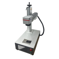 Nouvelle machine de marquage laser à fibre métallique à refroidissement par air Mini 20W/30W/50W pour le marquage de l'acier inoxydable, des accessoires, des porte-clés, des étiquettes, DXF