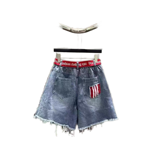<span class=keywords><strong>Pantaloncini</strong></span> in Denim Casual estivi da ragazza con stampa di fiocchi per bambini P0103 - Product Image 4